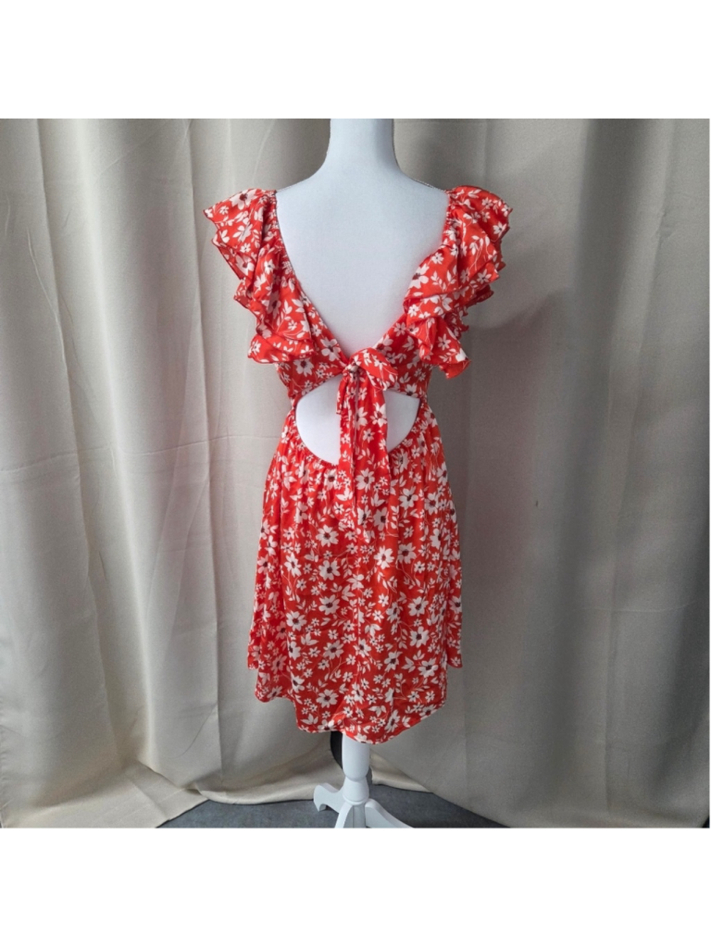 NWT Altar'd State Red Floral Midi Dress Summer Size XL - Picture 3 of 4